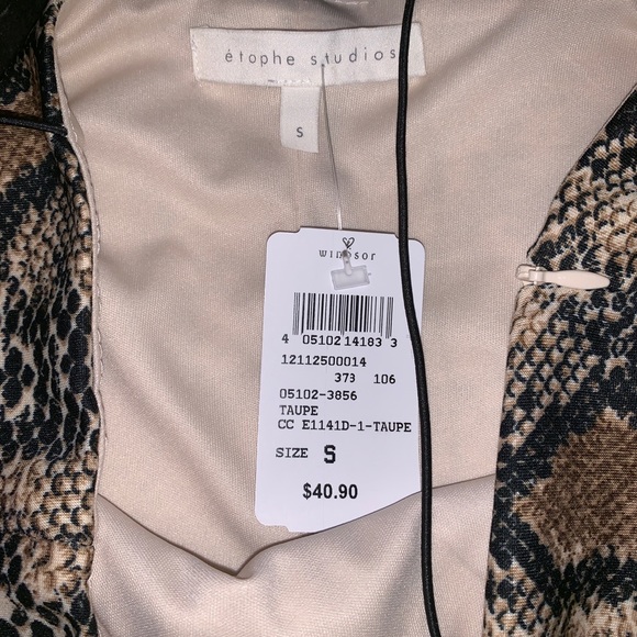 Snakeskin Mini Dress with Bungee Straps Size Small - Picture 7 of 7